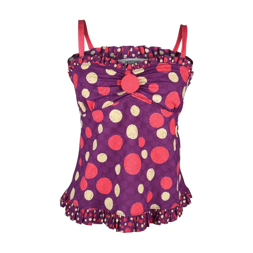 Moschino Top Polka Dots Pink / Purple/ Yellow 8
